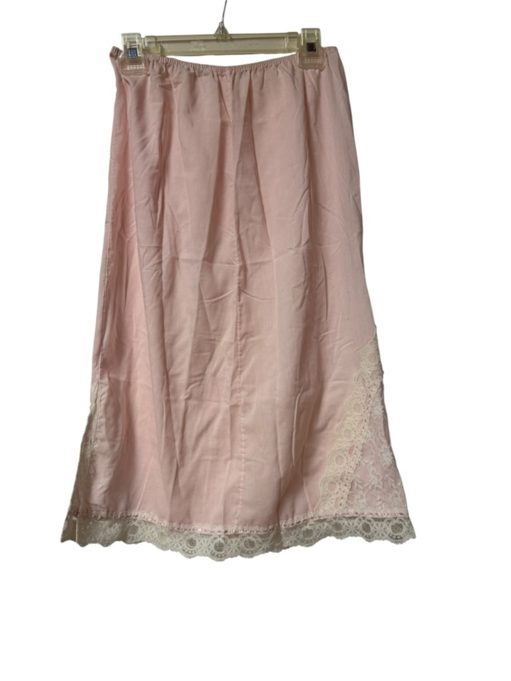 Vintage Pink Lace-Trim Half Slip - Women's Intimates Medium